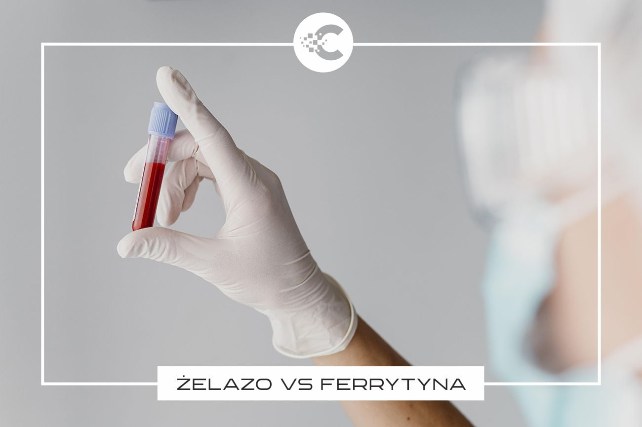 Różnica między żelazem a ferrytyną.